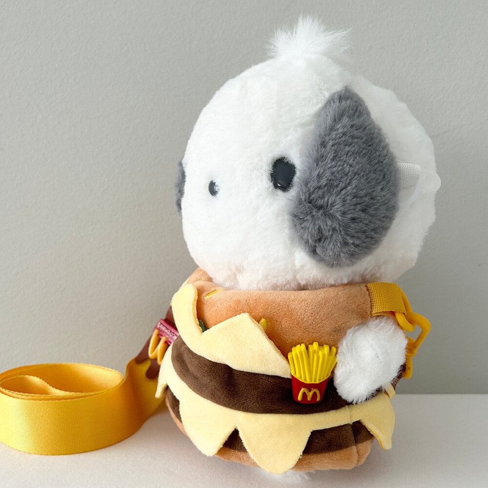 POCHACCO Burger Bag McDonalds Plush Crossbody Big Mac Adjust Remove Strap Purse - Picture 2 of 10